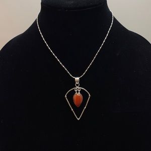 Metal pendant with teardrop 7 1/2” drop‎
